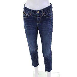 MAC Rich Jeans Womens Cotton Zip Button Slim Leg Denim Jeans Blue Size EUR 26
